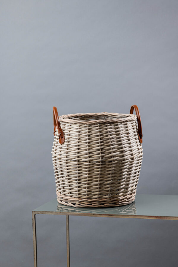 Basket with leather handle-Signature Rentals