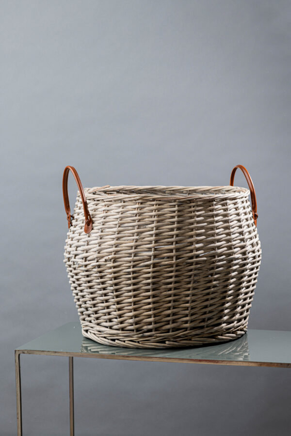 Basket with leather handle-Signature Rentals