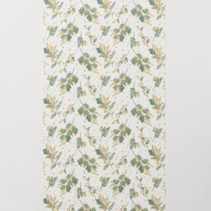 Linen - green & gold botanical