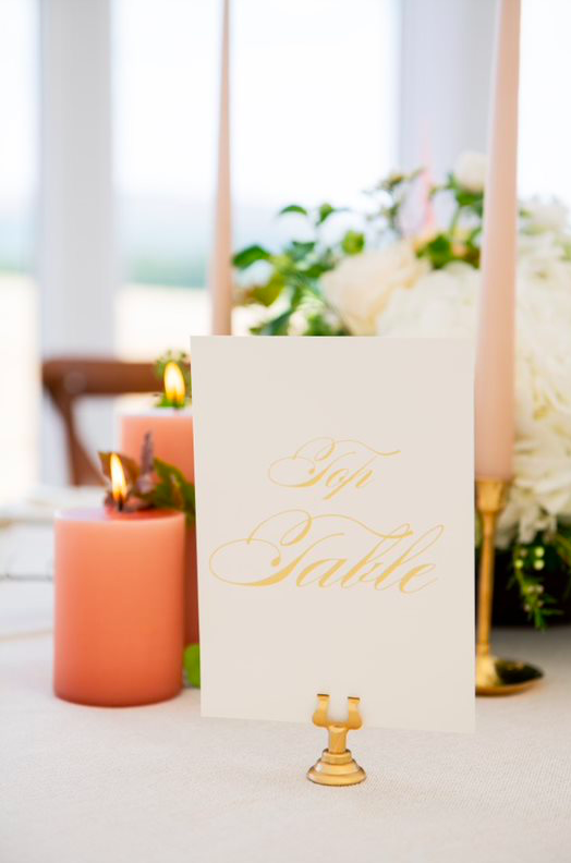 Place name/table number holder - gold