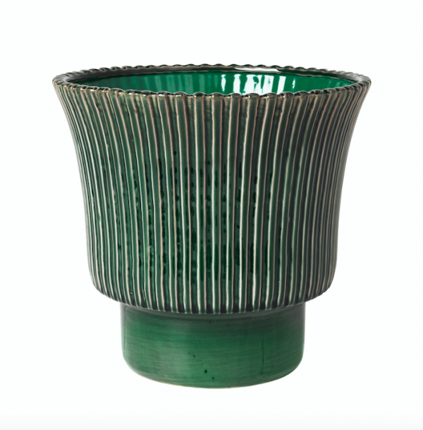 Plant pot - green - ceramic