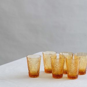 Glassware - Florence amber water tumbler - Signature Rentals