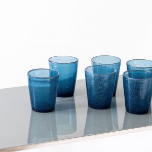 Blue bubble glass - Signature Rentals