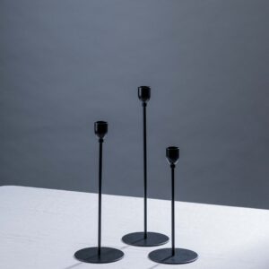 Black candle holders - Signature Rentals