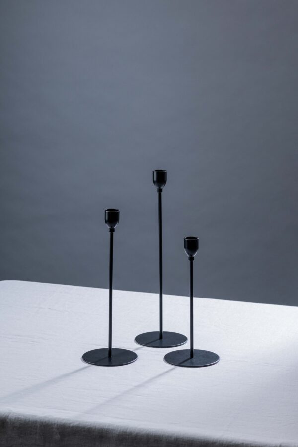 Black candle holders - Signature Rentals