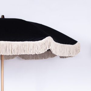 Fringed parasol-Black-Signature Rentals