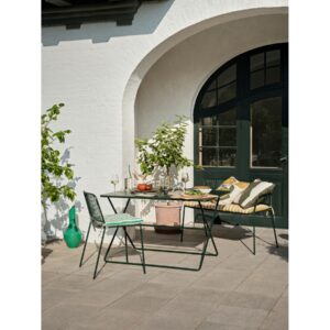 Striped bench cushion-Signature Rentals