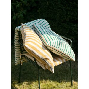 Striped bench cushion-Signature Rentals